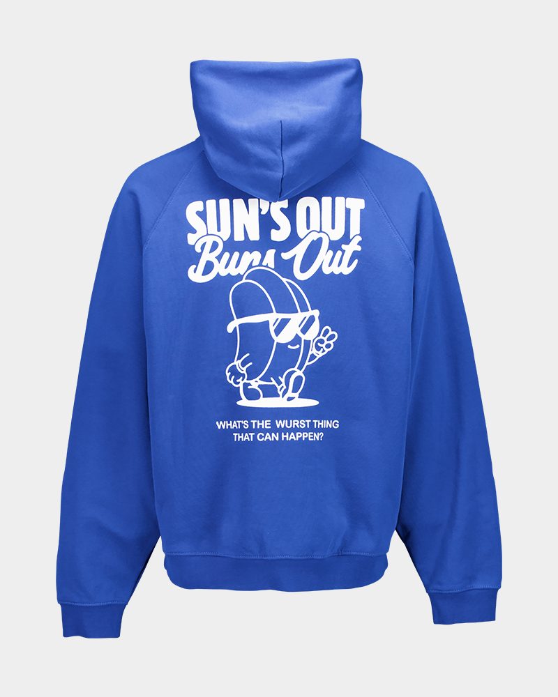 Bun's out Oversize Hoodie Blue