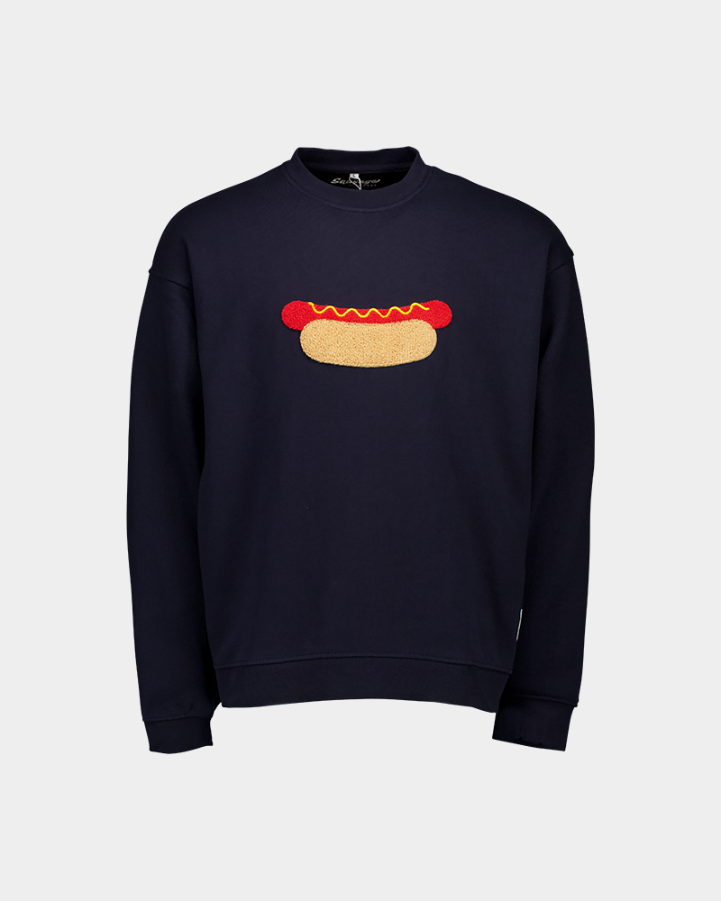 Hot Dog Sweatshirt Navy