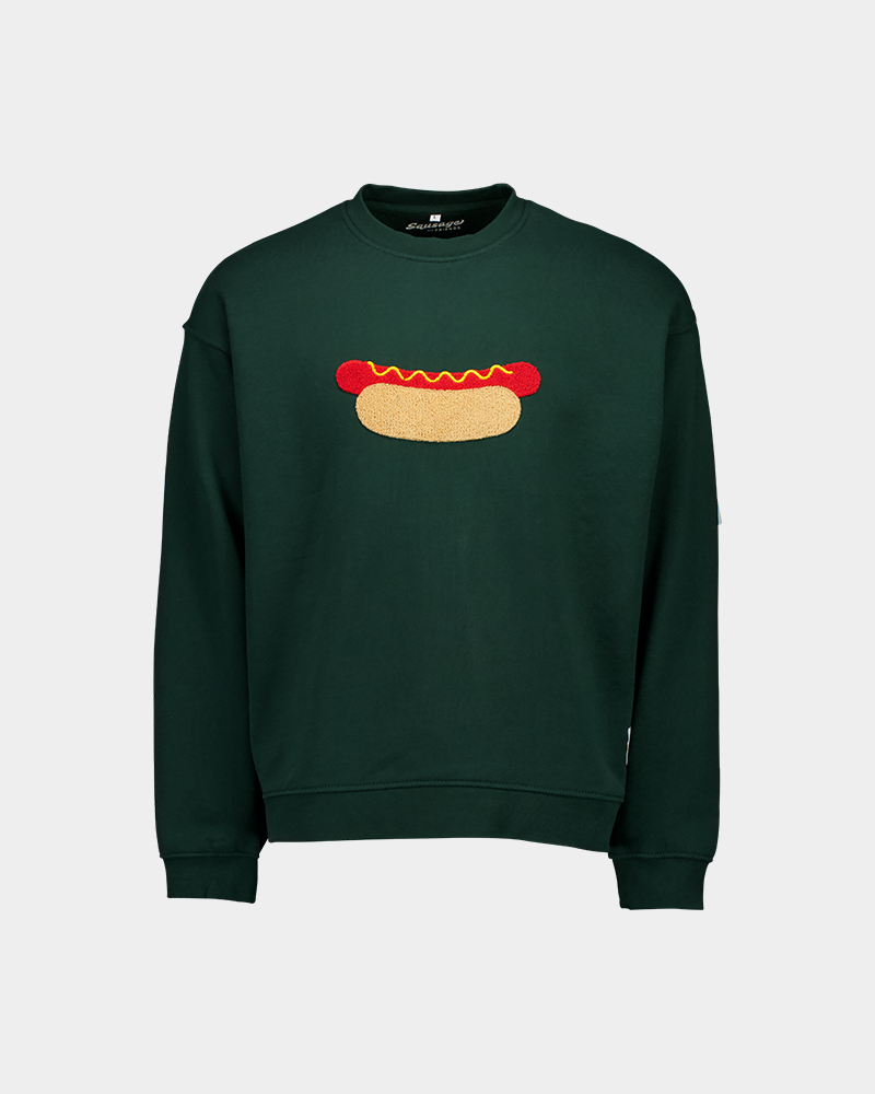 Hot Dog Sweatshirt Deep Forest