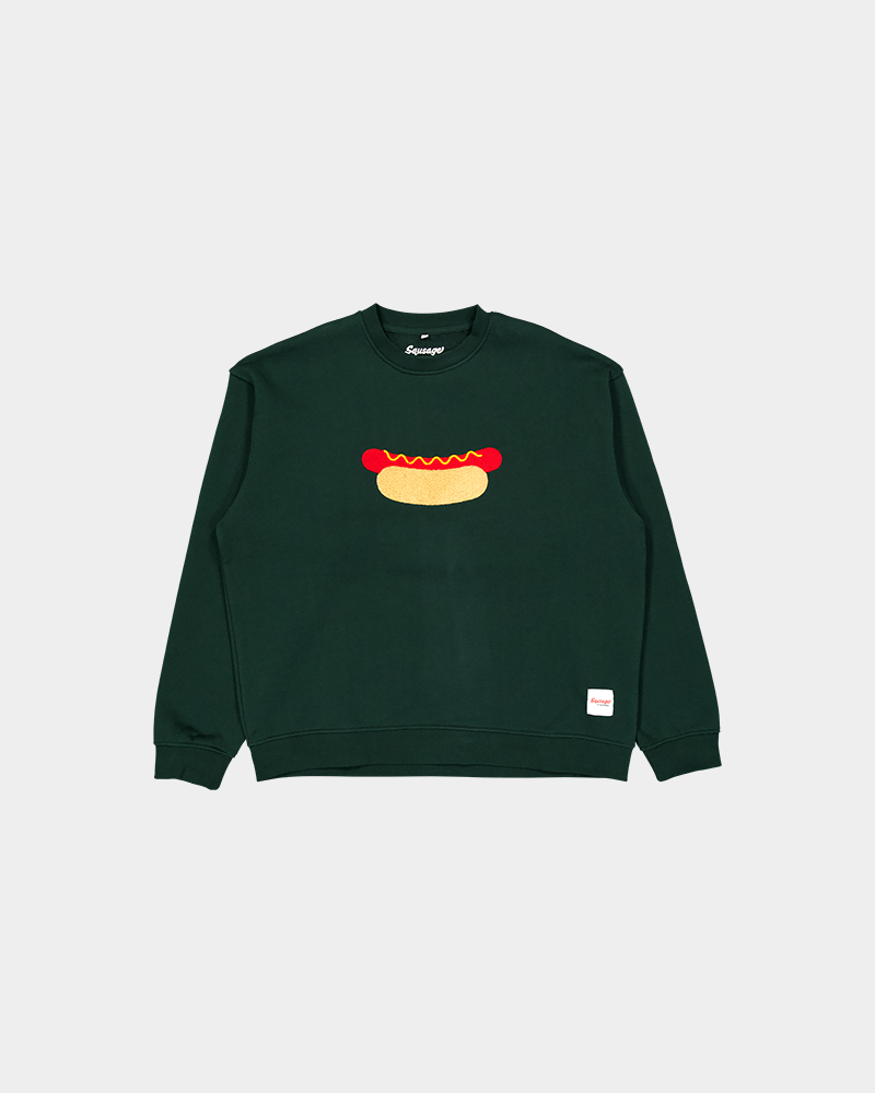 Hot Dog Sweatshirt Deep Forest