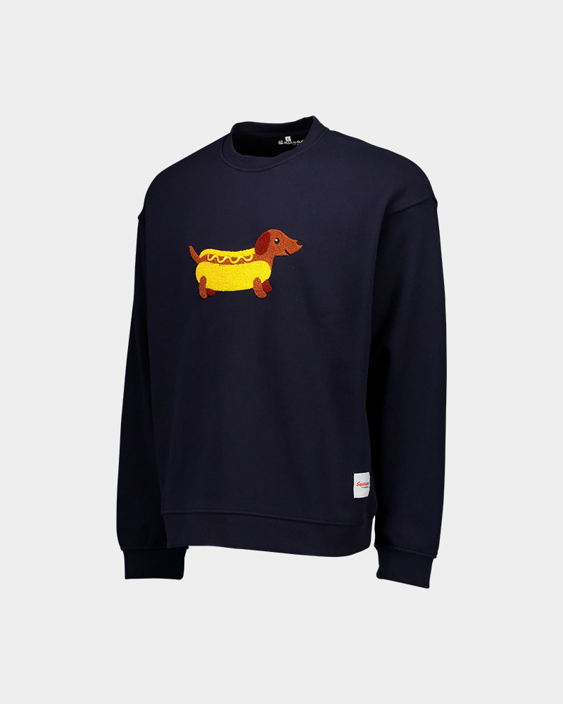Sausage Dog Sweatshirt Navy