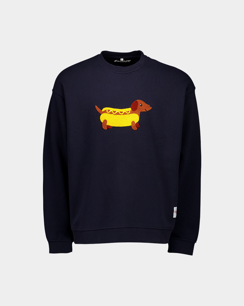 Sausage Dog Sweatshirt Navy
