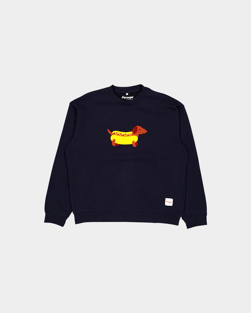 Sausage Dog Sweatshirt Navy