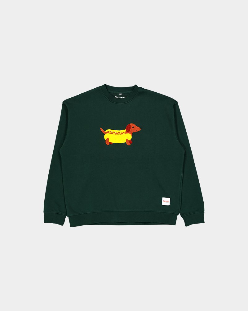 Sausage Dog Sweatshirt Deep Forest