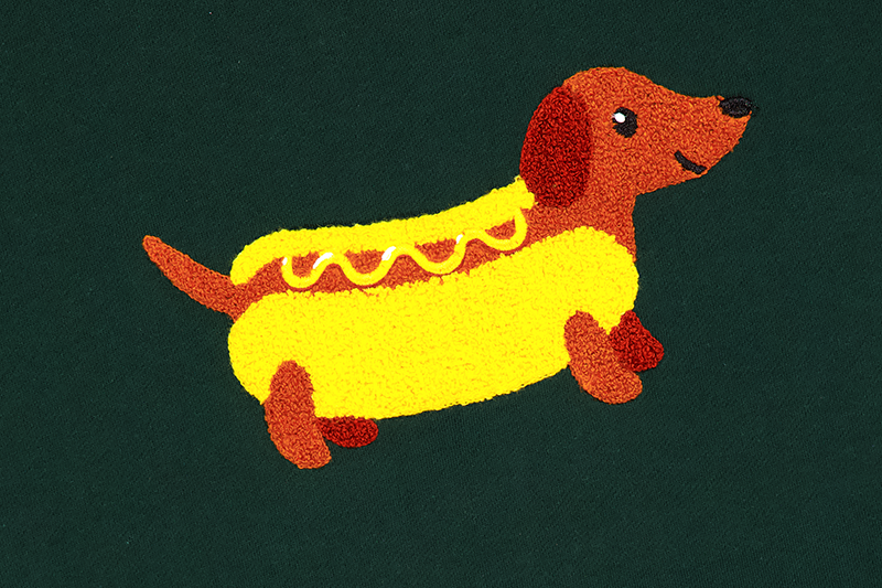 Sausage Dog Sweatshirt Deep Forest
