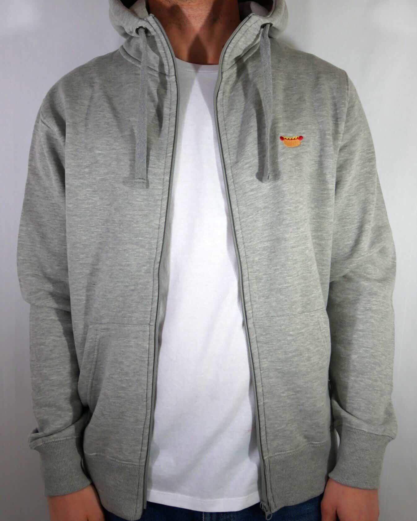 Tiny Dog Zip Hood Grey
