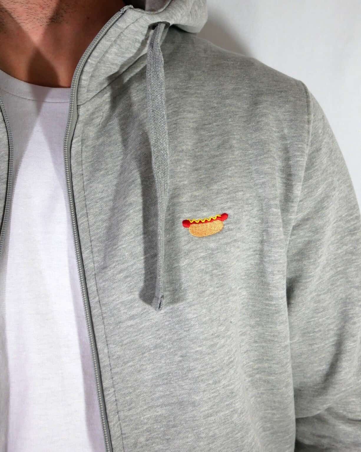 Tiny Dog Zip Hood Grey