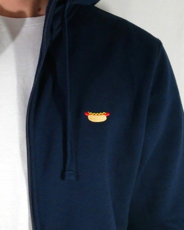 Tiny Dog Zip Hood Navy